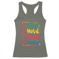One Month Cannot Hold Our History Racerback Tank Top Black History Gift
