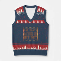 One Month Cannot Hold Our History V-Neck Knit Sweater Vest African American Gift