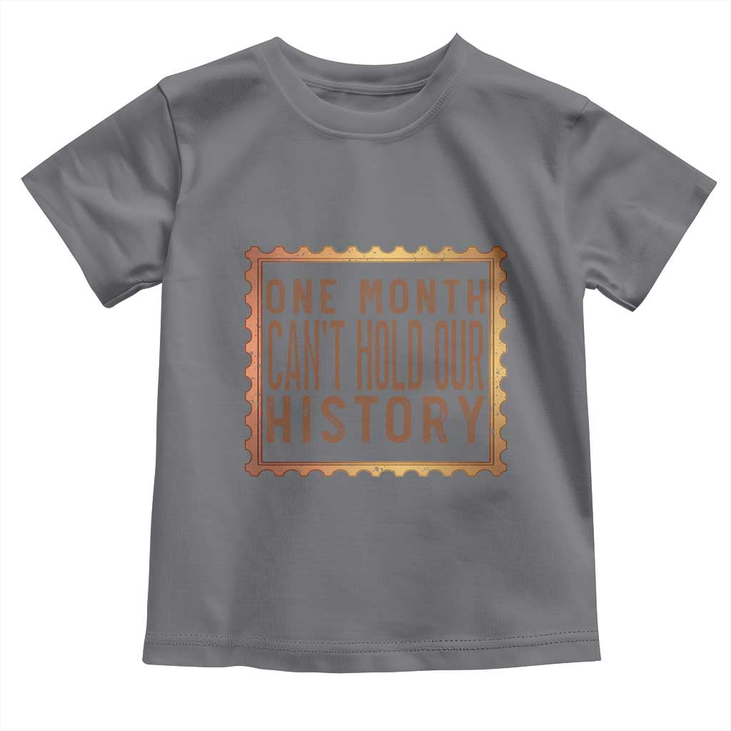 One Month Cannot Hold Our History Toddler T Shirt African American Gift