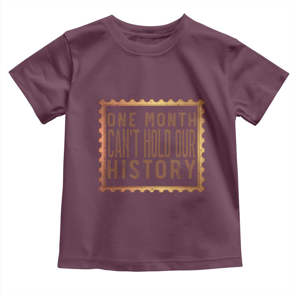 One Month Cannot Hold Our History Toddler T Shirt African American Gift