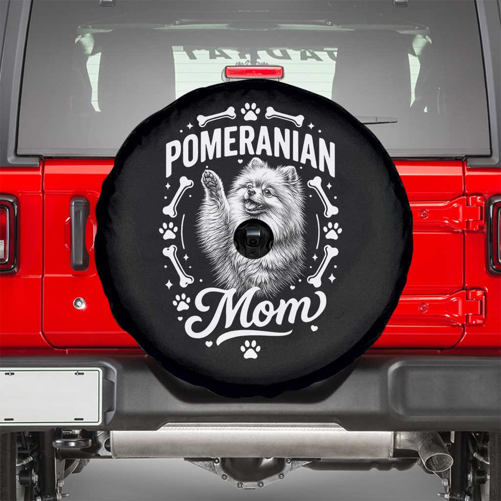 Vintage Pom Dog Mom Spare Tire Cover Pomeranian Lover Gift