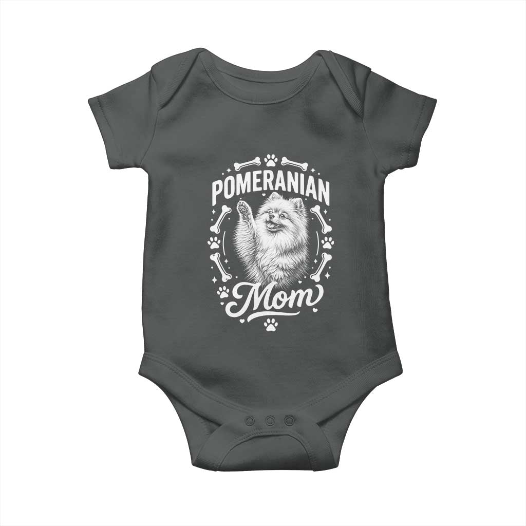 Vintage Pom Dog Mom Baby Onesie Pomeranian Lover Gift