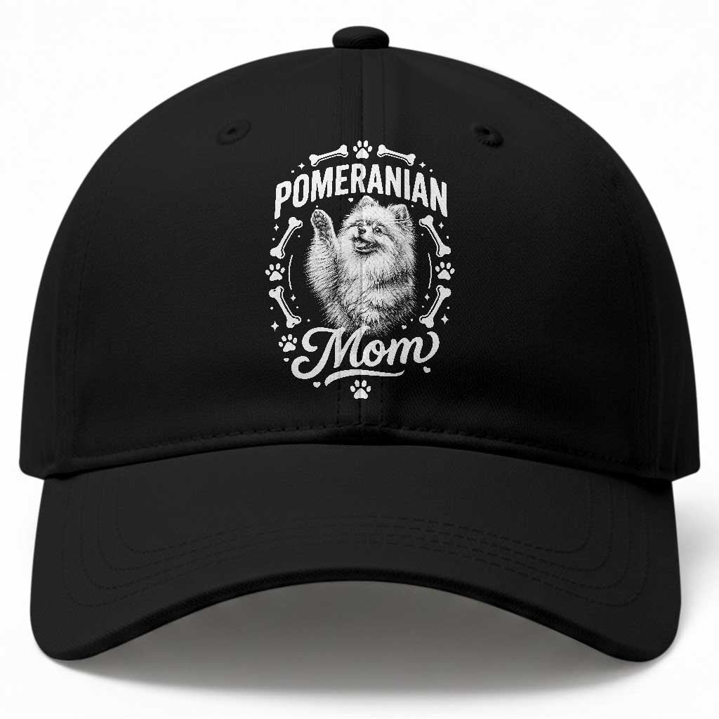 Vintage Pom Dog Mom Baseball Cap Pomeranian Lover Gift