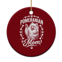 Vintage Pom Dog Mom Ceramic Ornament Pomeranian Lover Gift