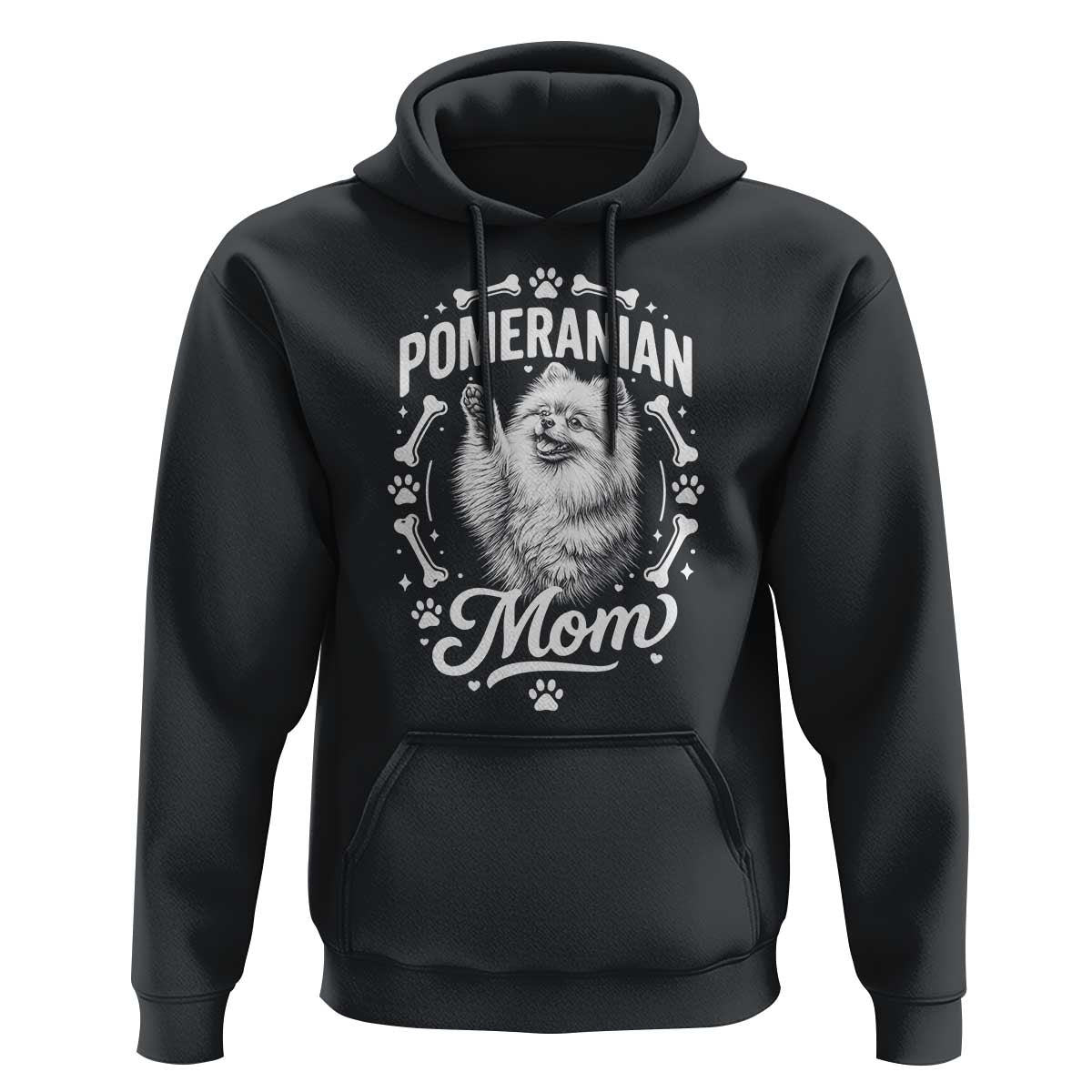 Vintage Pom Dog Mom Hoodie Pomeranian Lover Gift