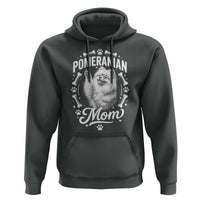 Vintage Pom Dog Mom Hoodie Pomeranian Lover Gift