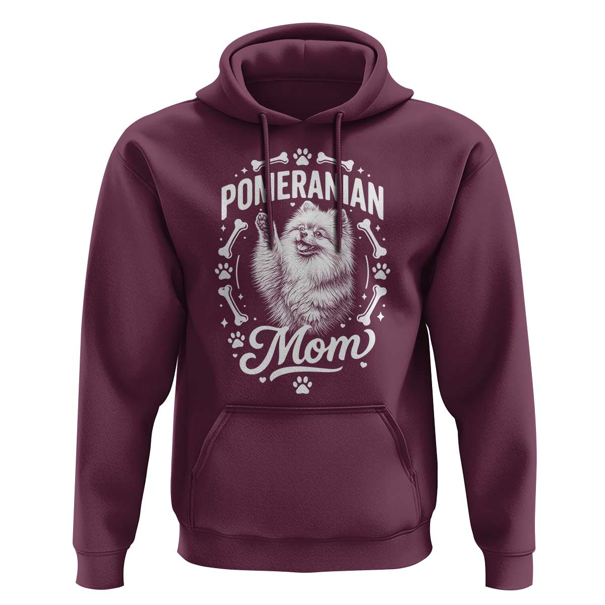 Vintage Pom Dog Mom Hoodie Pomeranian Lover Gift