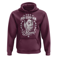 Vintage Pom Dog Mom Hoodie Pomeranian Lover Gift
