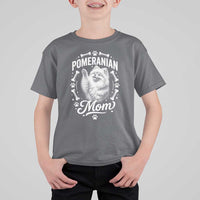 Vintage Pom Dog Mom T Shirt For Kid Pomeranian Lover Gift
