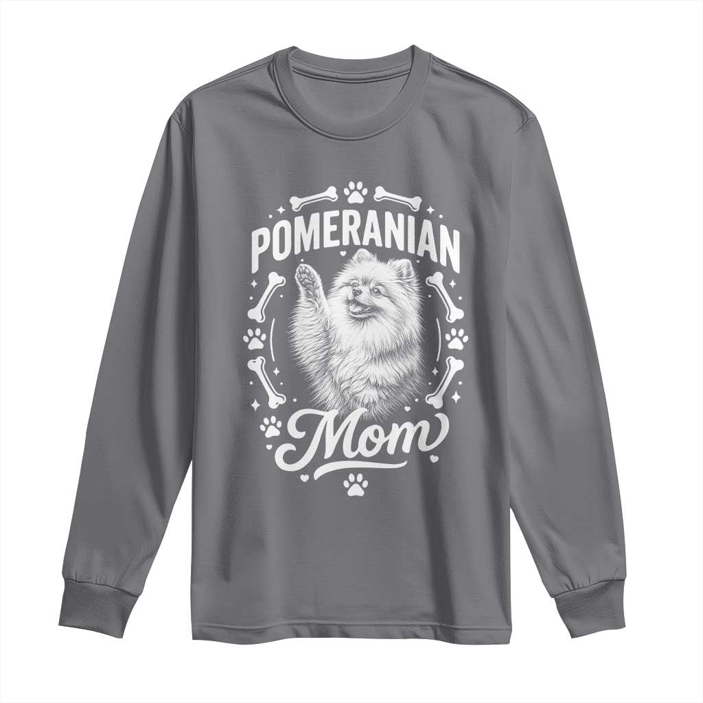 Vintage Pom Dog Mom Long Sleeve Shirt Pomeranian Lover Gift