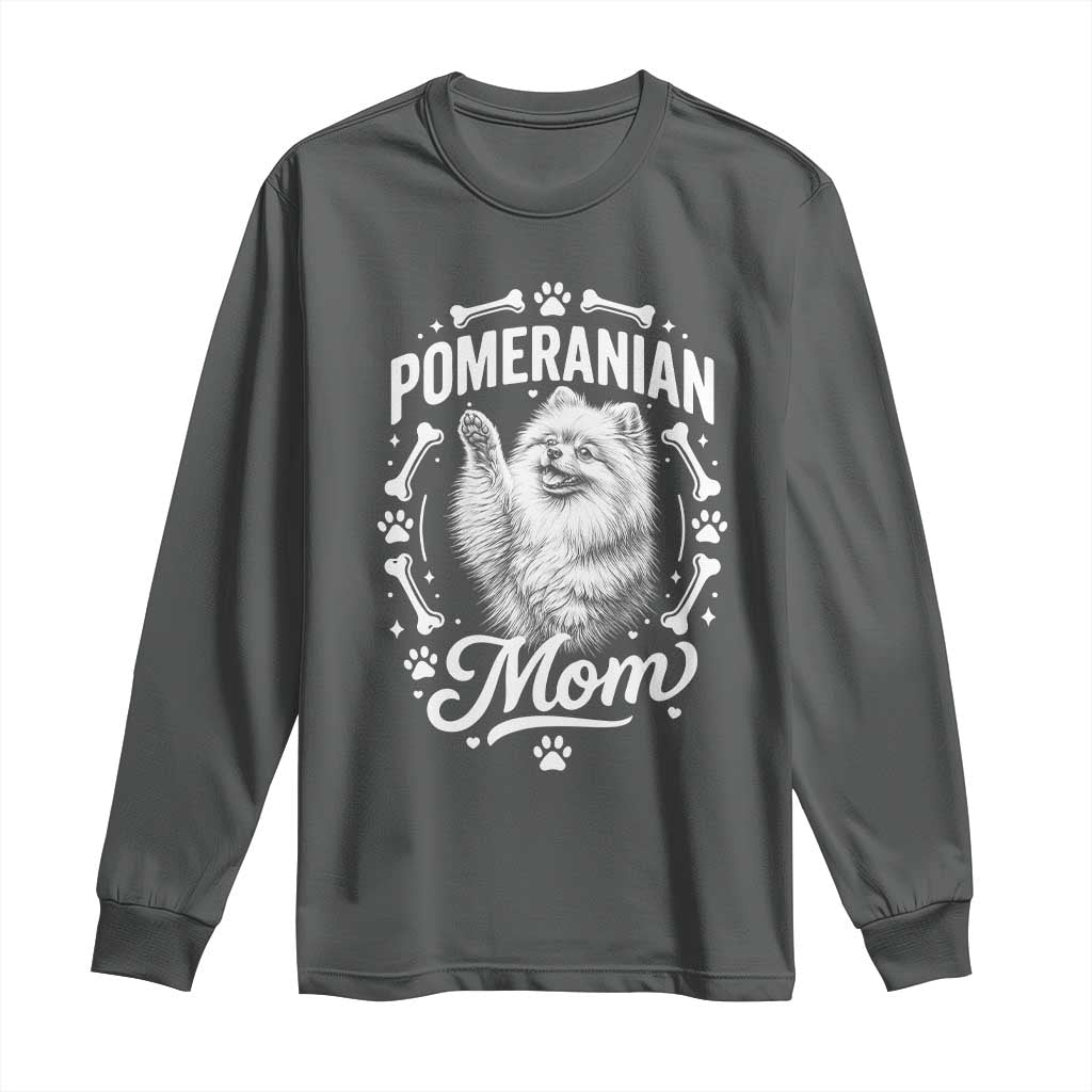 Vintage Pom Dog Mom Long Sleeve Shirt Pomeranian Lover Gift