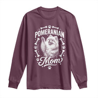 Vintage Pom Dog Mom Long Sleeve Shirt Pomeranian Lover Gift
