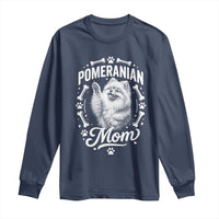 Vintage Pom Dog Mom Long Sleeve Shirt Pomeranian Lover Gift