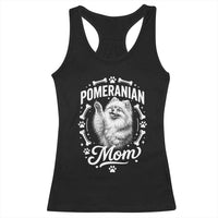 Vintage Pom Dog Mom Racerback Tank Top Pomeranian Lover Gift