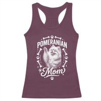 Vintage Pom Dog Mom Racerback Tank Top Pomeranian Lover Gift