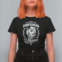 Vintage Pom Dog Mom T Shirt For Women Pomeranian Lover Gift