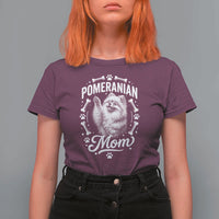 Vintage Pom Dog Mom T Shirt For Women Pomeranian Lover Gift