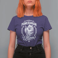 Vintage Pom Dog Mom T Shirt For Women Pomeranian Lover Gift