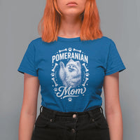 Vintage Pom Dog Mom T Shirt For Women Pomeranian Lover Gift