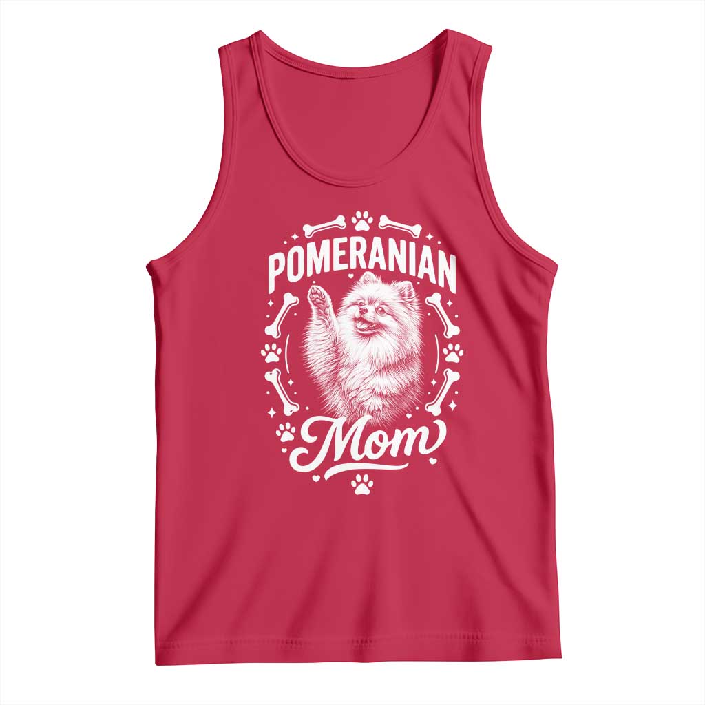 Vintage Pom Dog Mom Tank Top Pomeranian Lover Gift