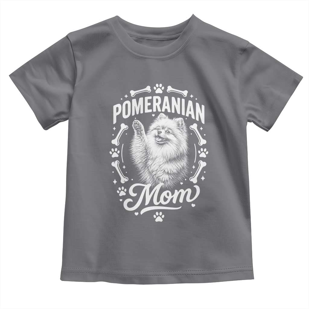 Vintage Pom Dog Mom Toddler T Shirt Pomeranian Lover Gift