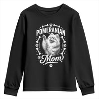Vintage Pom Dog Mom Youth Sweatshirt Pomeranian Lover Gift