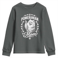 Vintage Pom Dog Mom Youth Sweatshirt Pomeranian Lover Gift