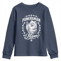 Vintage Pom Dog Mom Youth Sweatshirt Pomeranian Lover Gift