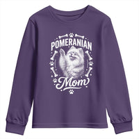 Vintage Pom Dog Mom Youth Sweatshirt Pomeranian Lover Gift