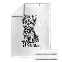 Yorkshire Terrier Mom Throw Blanket Cute Yorkie Mama Puppy Gift