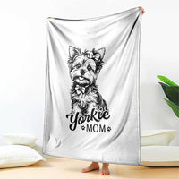 Yorkshire Terrier Mom Throw Blanket Cute Yorkie Mama Puppy Gift