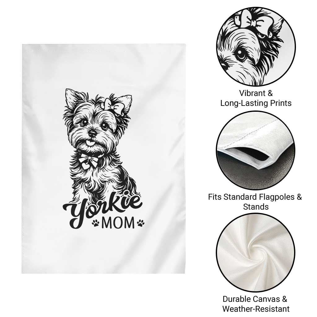Yorkshire Terrier Mom Garden Flag Cute Yorkie Mama Puppy Gift