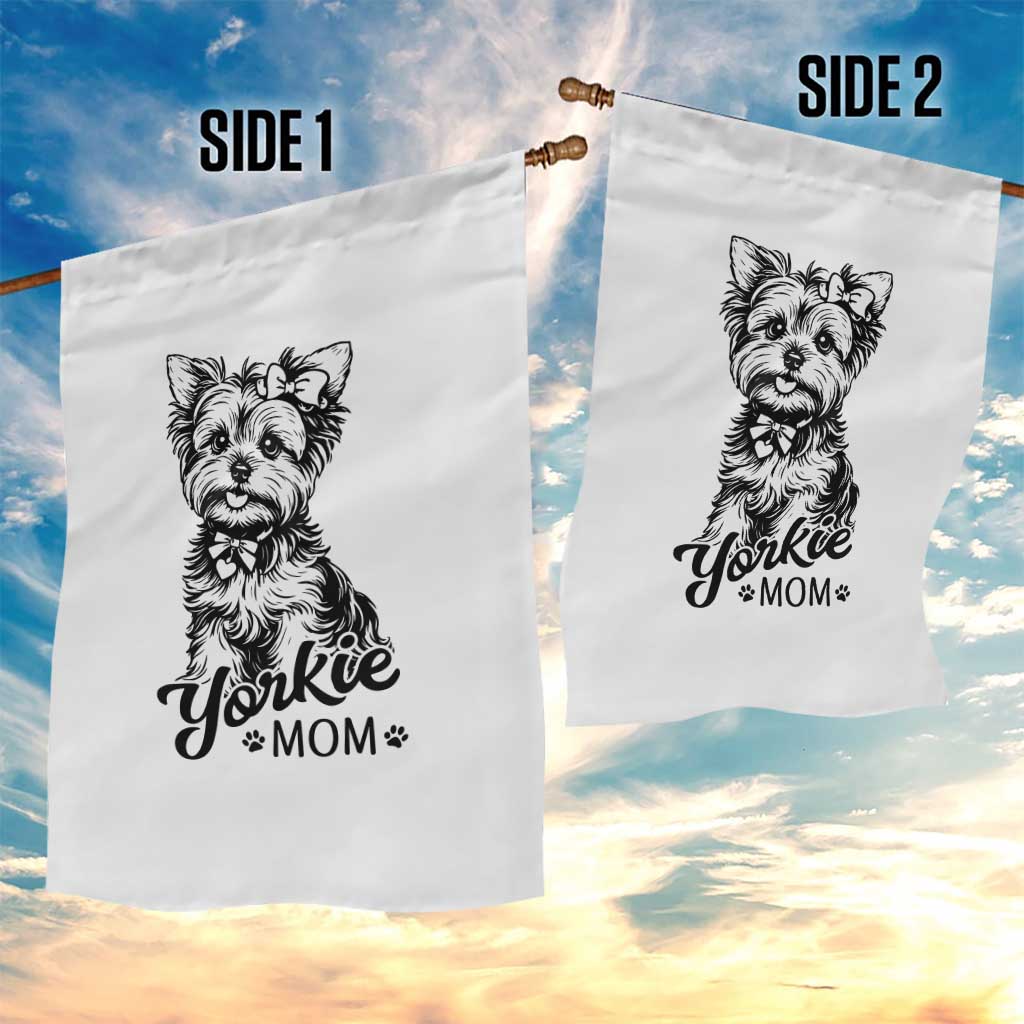 Yorkshire Terrier Mom Garden Flag Cute Yorkie Mama Puppy Gift