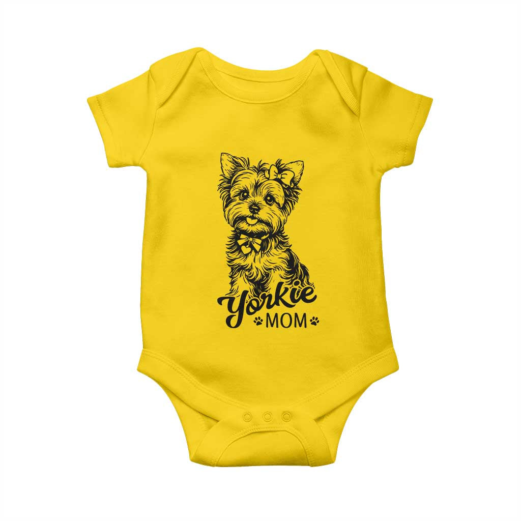 Yorkshire Terrier Mom Baby Onesie Cute Yorkie Mama Puppy Gift