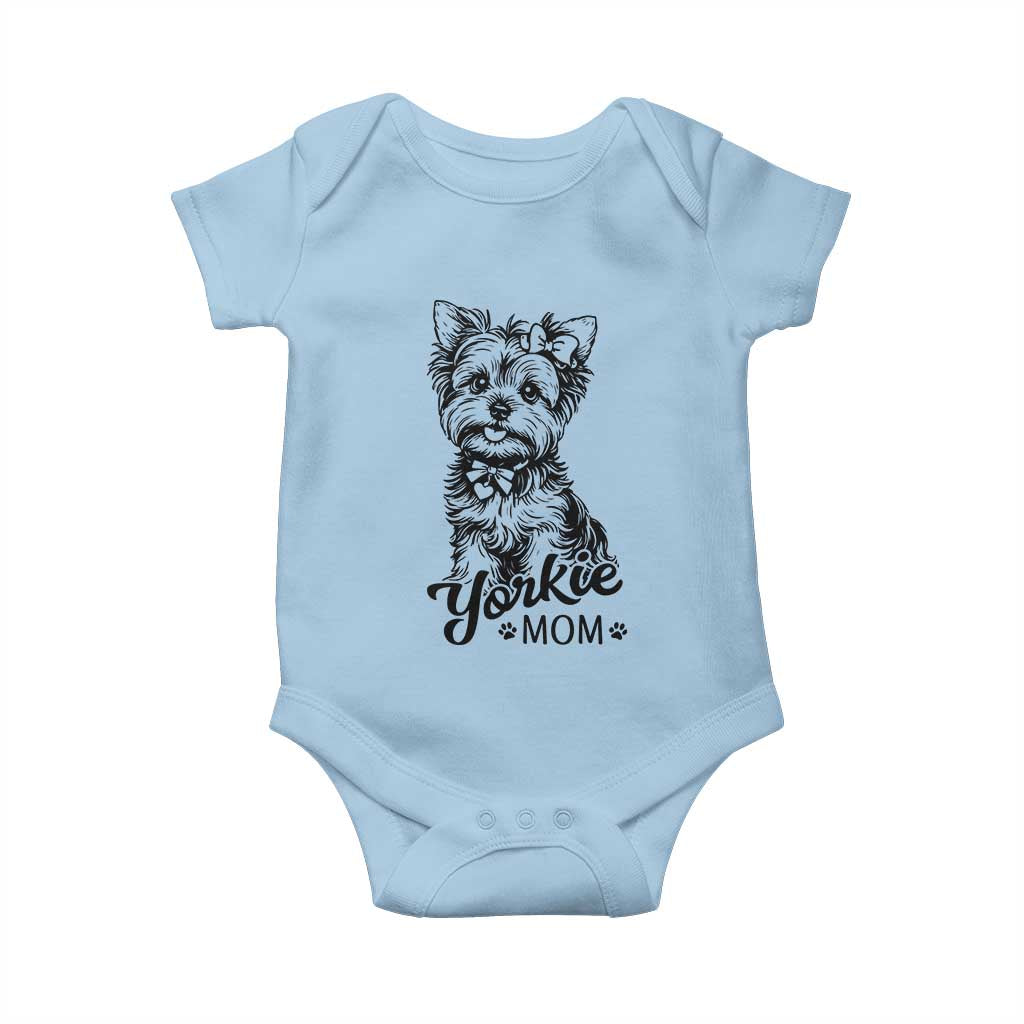 Yorkshire Terrier Mom Baby Onesie Cute Yorkie Mama Puppy Gift