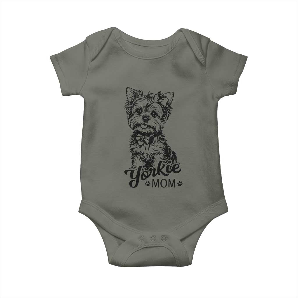 Yorkshire Terrier Mom Baby Onesie Cute Yorkie Mama Puppy Gift