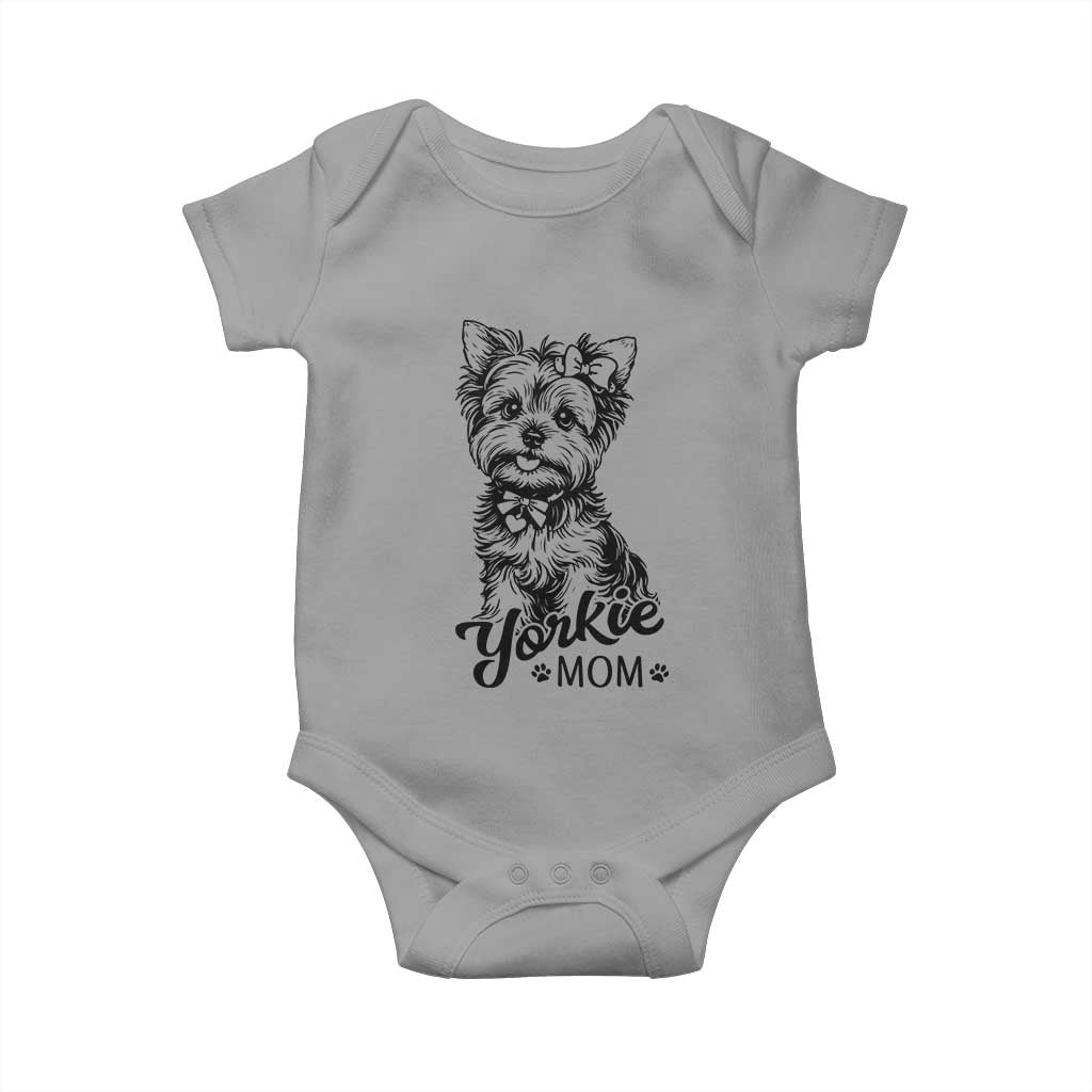 Yorkshire Terrier Mom Baby Onesie Cute Yorkie Mama Puppy Gift