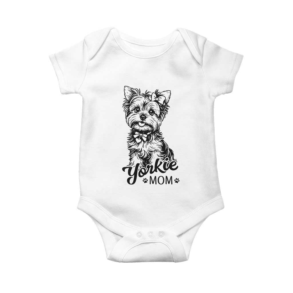Yorkshire Terrier Mom Baby Onesie Cute Yorkie Mama Puppy Gift