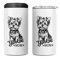 Yorkshire Terrier Mom 4 in 1 Can Cooler Tumbler Cute Yorkie Mama Puppy Gift