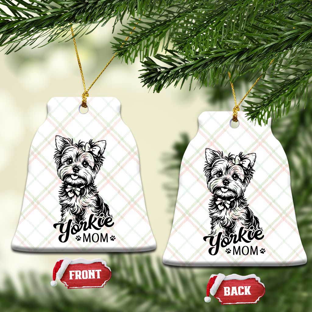Yorkshire Terrier Mom Ceramic Ornament Cute Yorkie Mama Puppy Gift
