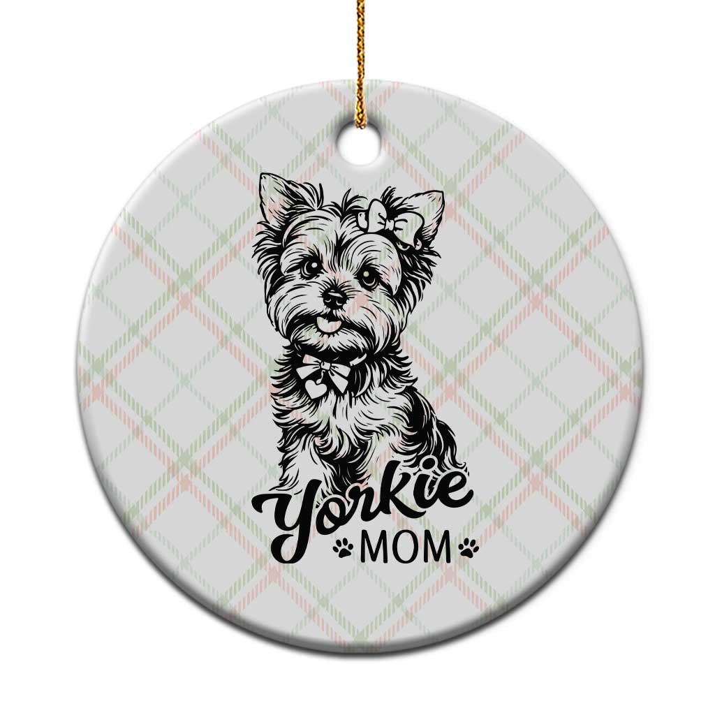 Yorkshire Terrier Mom Ceramic Ornament Cute Yorkie Mama Puppy Gift