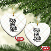 Yorkshire Terrier Mom Ceramic Ornament Cute Yorkie Mama Puppy Gift