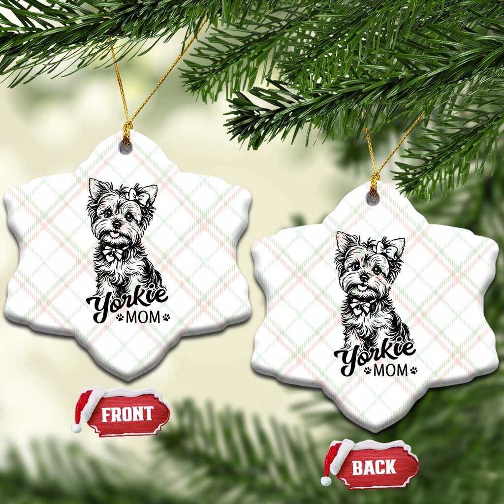 Yorkshire Terrier Mom Ceramic Ornament Cute Yorkie Mama Puppy Gift