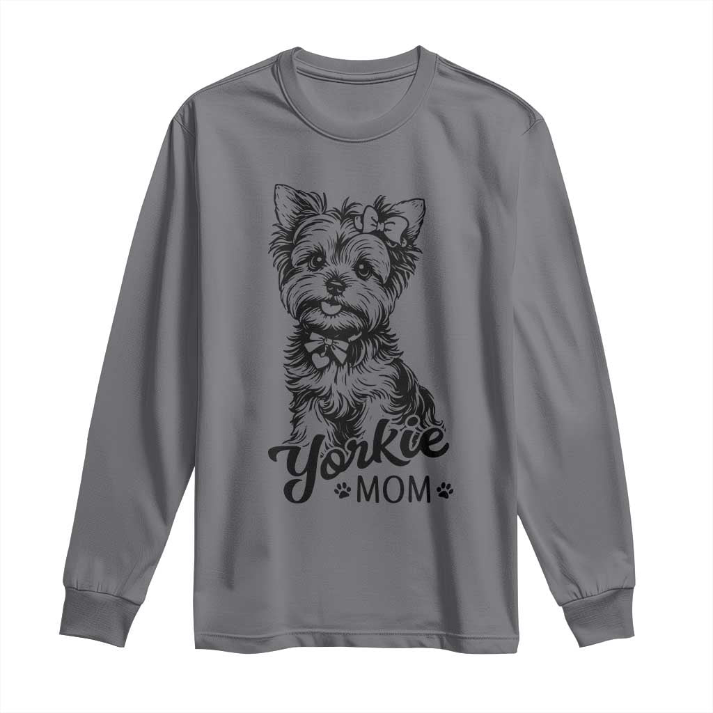 Yorkshire Terrier Mom Long Sleeve Shirt Cute Yorkie Mama Puppy Gift