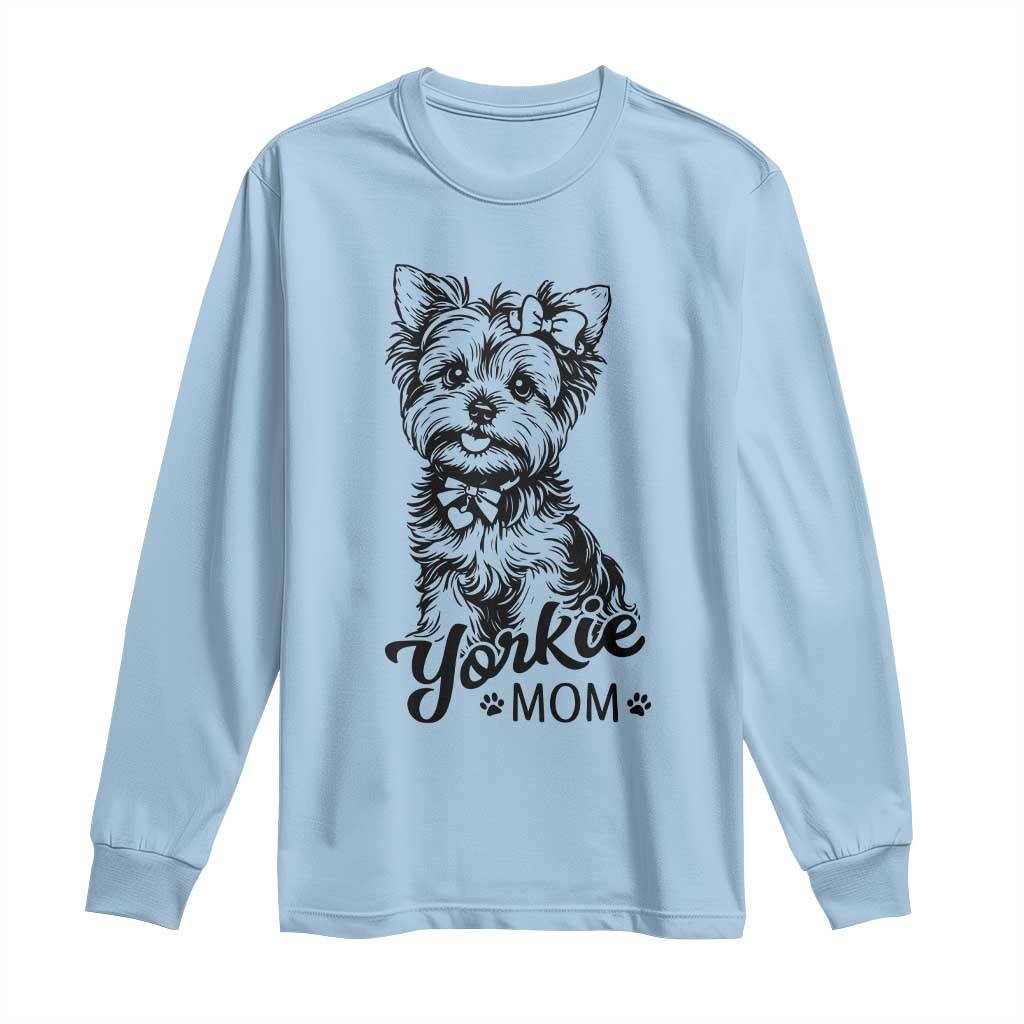Yorkshire Terrier Mom Long Sleeve Shirt Cute Yorkie Mama Puppy Gift