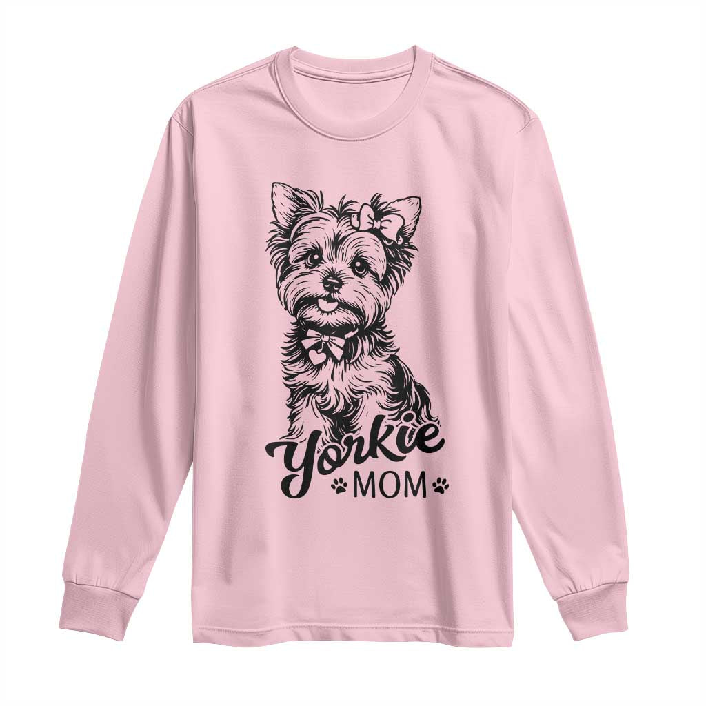 Yorkshire Terrier Mom Long Sleeve Shirt Cute Yorkie Mama Puppy Gift