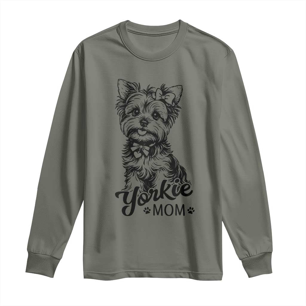Yorkshire Terrier Mom Long Sleeve Shirt Cute Yorkie Mama Puppy Gift