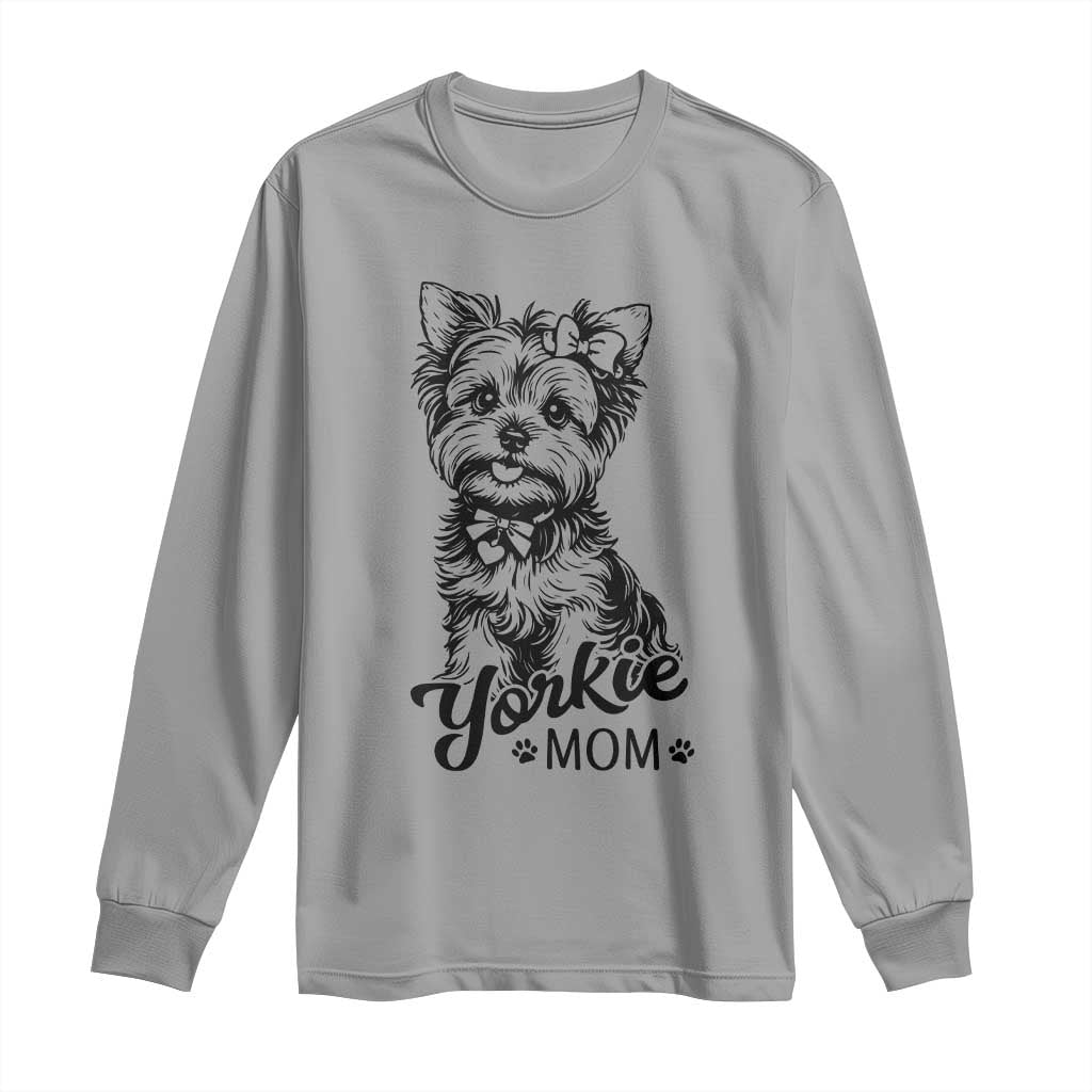 Yorkshire Terrier Mom Long Sleeve Shirt Cute Yorkie Mama Puppy Gift