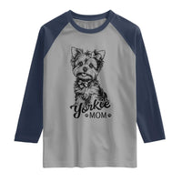 Yorkshire Terrier Mom Raglan Shirt Cute Yorkie Mama Puppy Gift