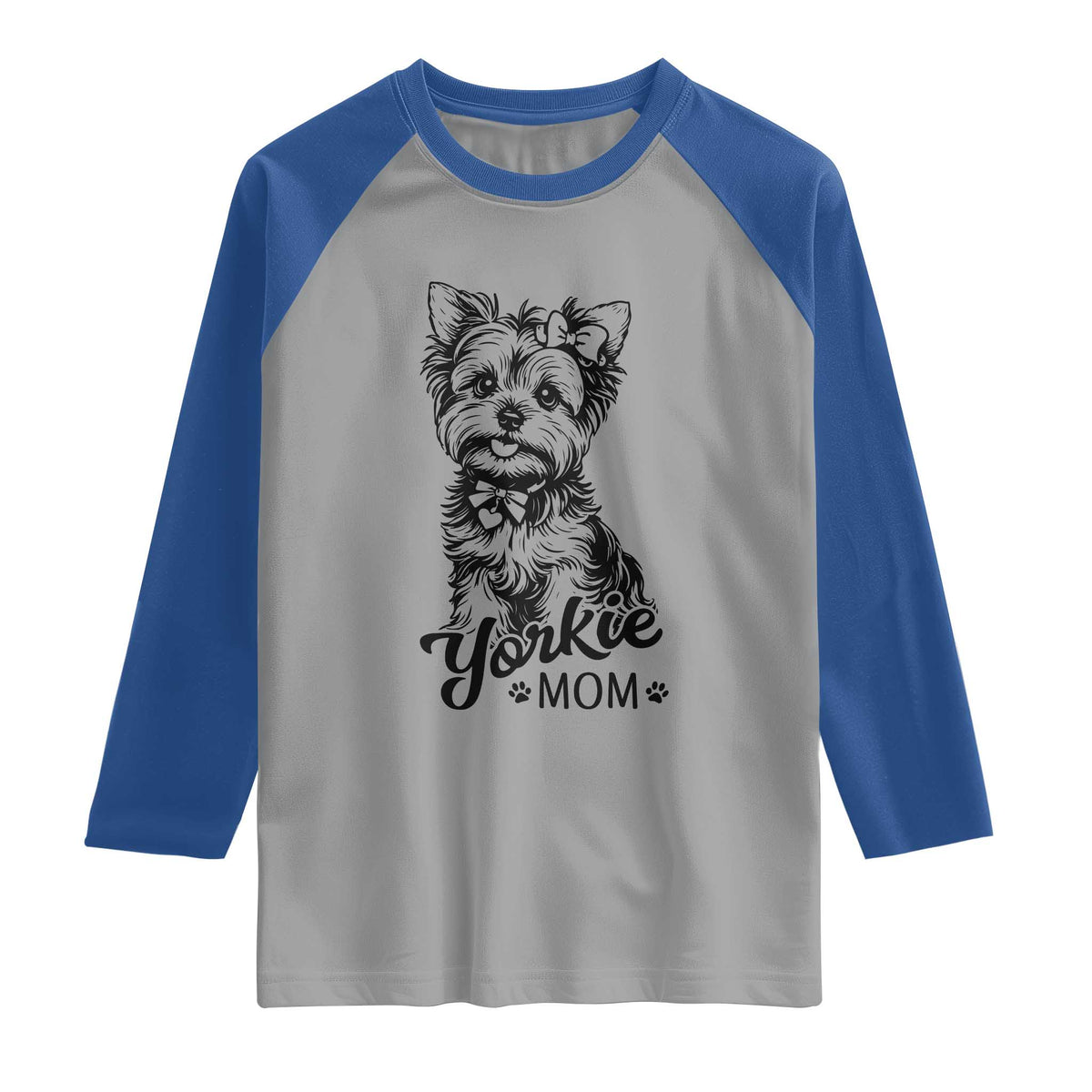 Yorkshire Terrier Mom Raglan Shirt Cute Yorkie Mama Puppy Gift